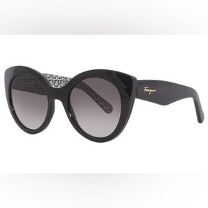 Salvatore Ferragamo Grey Butterfly Sunglasses